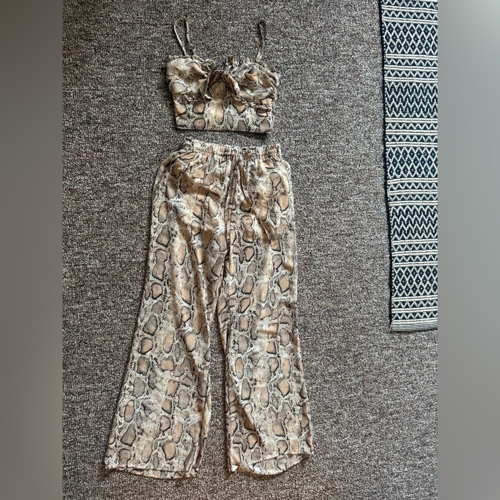 Privy Snake Print Two-Piece Set